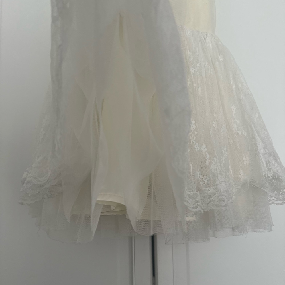 Elegant Cream Lace Dress - Picture 9 of 11